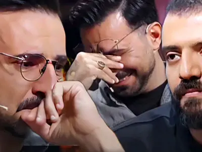فیلم / گریه های مجری خبرساز شبکه افق در برنامه ابوطالب / بخاطر برنامه کفن اخراجم کردند / ابوطالب از شما هم بدم می آمد / بیرون دوربین خیلی خوبی !