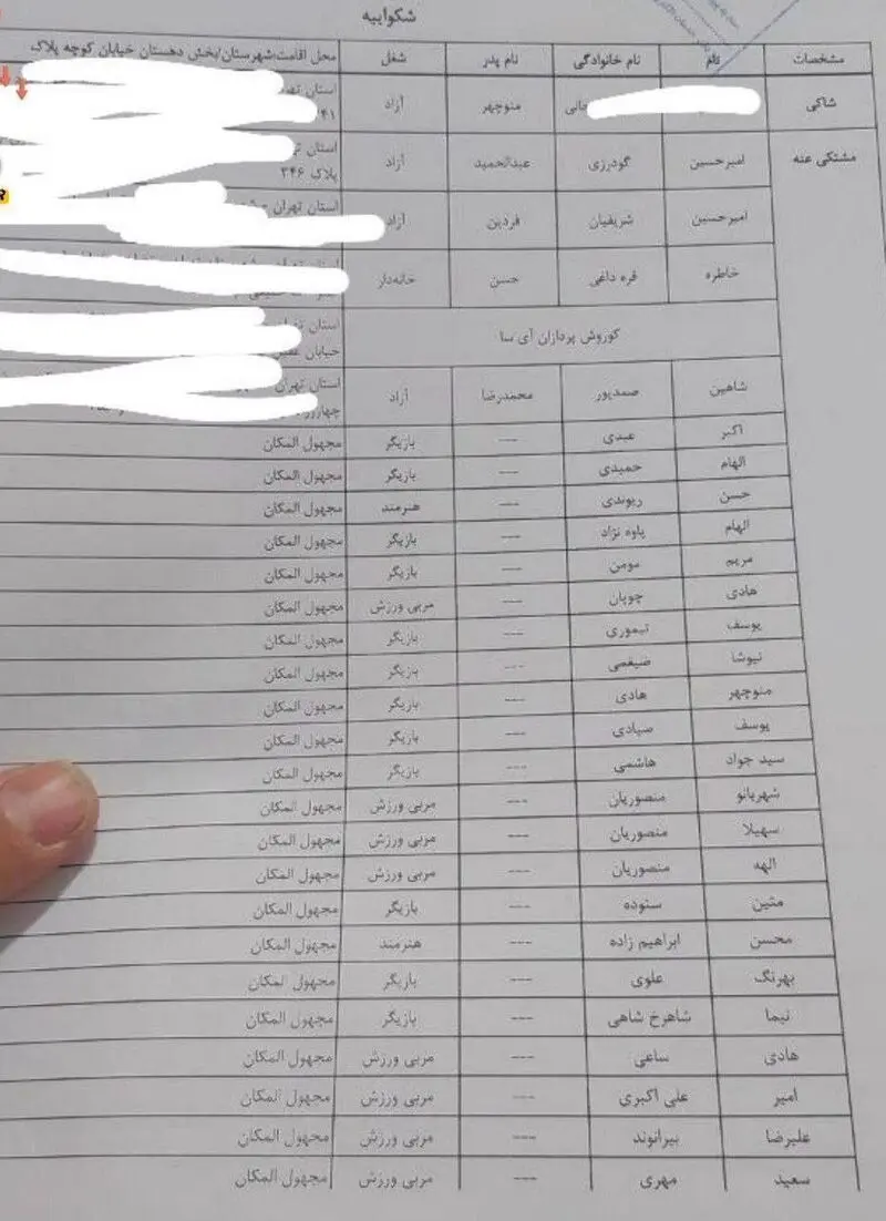 شکایت از کوروش کمپانی 