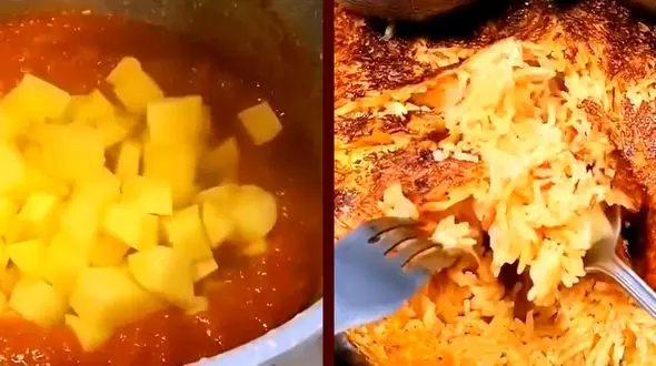 دستور پخت دمی گوجه یا استانبولی پلو / فیلم