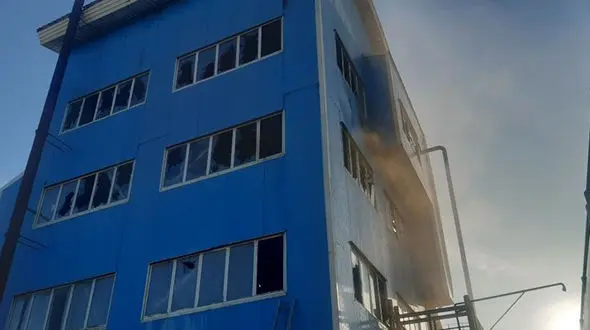 آتش‌ کارخانه روغن خوراکی در اردبیل مهار شد + فیلم 