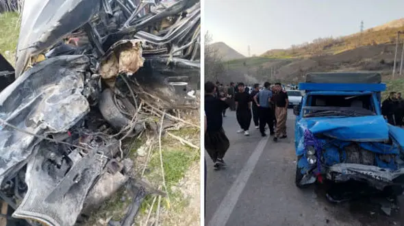  تصادف خونین جاده‌ای: ۴ جان باخته در محور جوانرود به ثلاث باباجانی