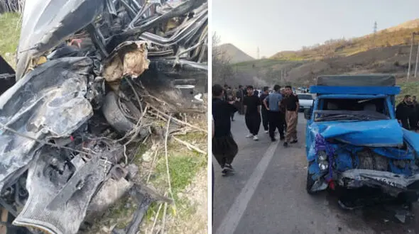  تصادف خونین جاده‌ای: ۴ جان باخته در محور جوانرود به ثلاث باباجانی
