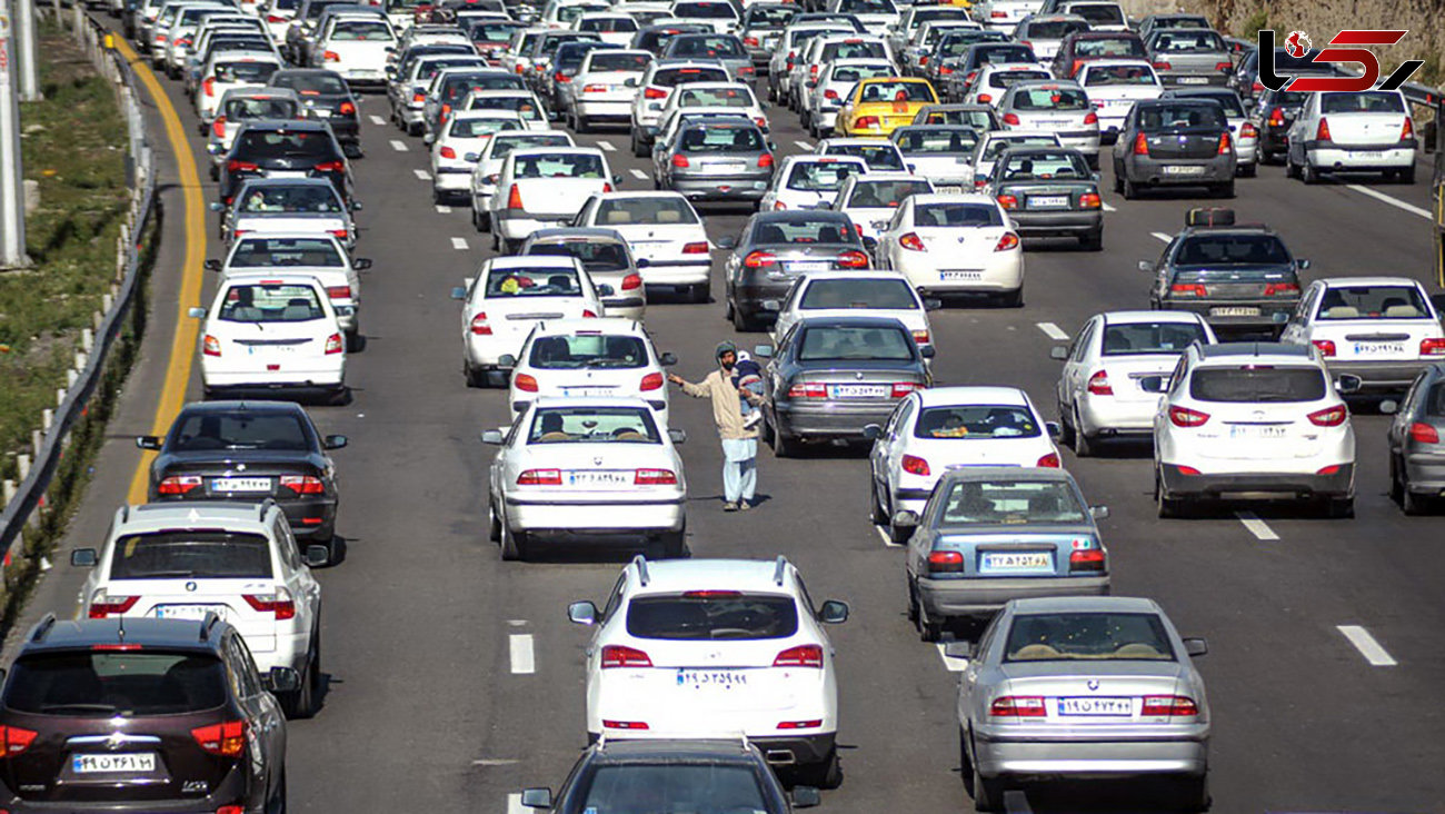 ترافیک سنگین در آزاد راه کرج  - تهران
