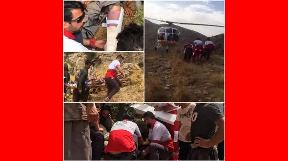 نجات فرد آسیب دیده در ارتفاعات امامزاده اسماعیل از توابع اقلید