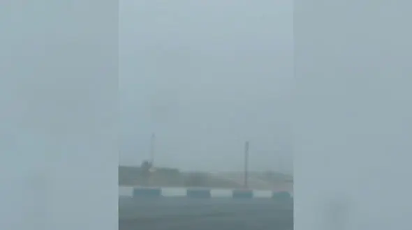 فیلم مه گرفتگی شدید در آباده استان فارس