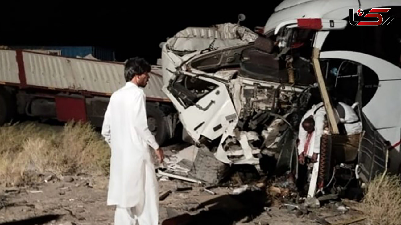 تصادف مرگبار اتوبوس با تریلی در جاده ایرانشهر + وضعیت مصدومان