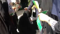 متفرق کردن تحصن کارنامه سبزها در تهران با دخالت پلیس  + فیلم