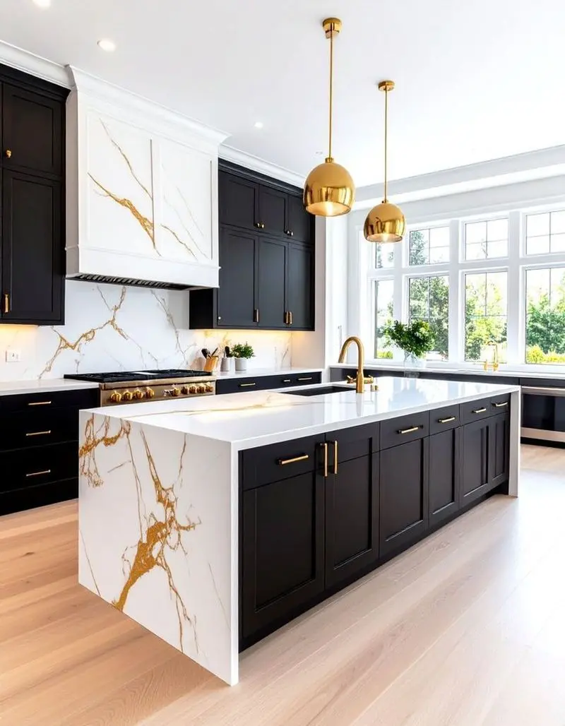 کابینت سفید مشکی | جدیدترین و شیک ترین مدل کابینت سفید مشکی ۲۰۲۶ از کلاسیک تا مدرن که عروس های باسلیقه طرفدارشن!