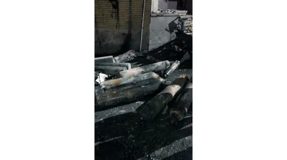 نجات زن جوان از میان شعله های آتش انفجار تجریش + فیلم 