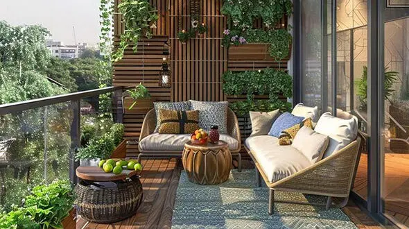 جدیدترین ترندهای دکور بالکن در سال ۲۰۲۶؛ از گیاهان آویز تا نور گرم