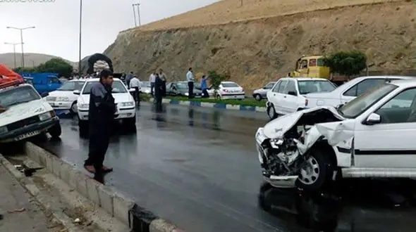 تصادف زنجیره ای خونین در محور بروجن- لردگان