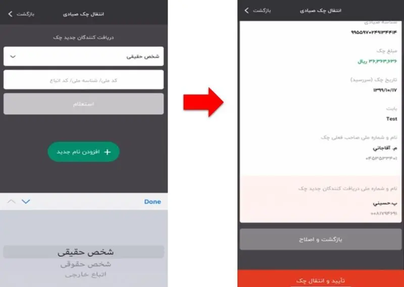 مراحل چک صیادی