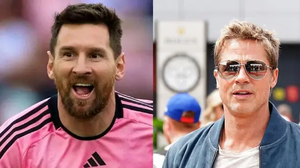 ​به وجد آمدن برد پیت از لیونل مسی