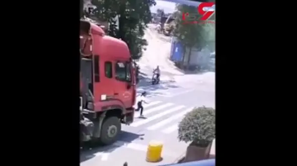 فرار میلیمتری از مرگ وحشتناک+ فیلم