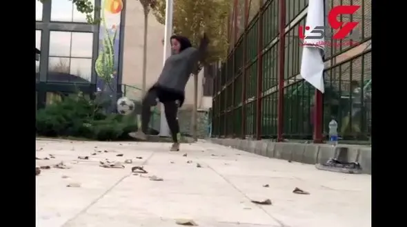 حرکات نمایشی حسنا میرهادی، دختر فوتبالیست ایرانی+ فیلم