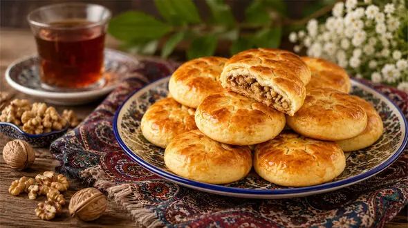 طرز تهیه شیرینی میان‌ پر گیلانی؛ شیرینی سنتی و خوشمزه شمالی با مغز گردو