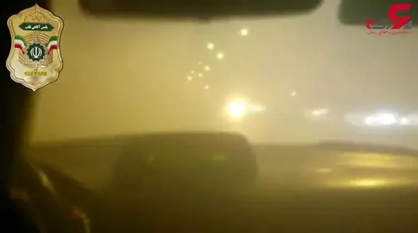 لحظه پر هیجان تعقیب و گریز ماشین پلیس و دزدان در  تهران +فیلم