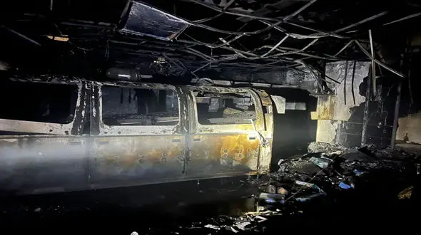 مار آتش سوزی در  کارخانه لوازم الکترونیکی در فرودگاه پیام