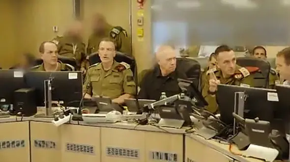 فیلم اتاق عملیات ارتش اسرائیل هنگام ترور سید حسن نصرالله