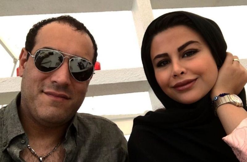                       امیریل ارجمند و همسرش