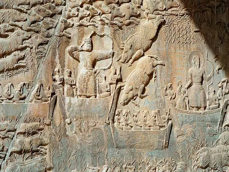 Taq-e-Bostan-Hunting-Scene