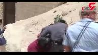 مقاومت مثال زدنی زن فلسطینی در مقابل سربازان صهیونیستی+ فیلم 