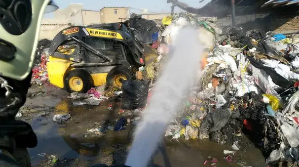 5 عکس از آتش سوزی بزرگ در جاده خاوران + فیلم 