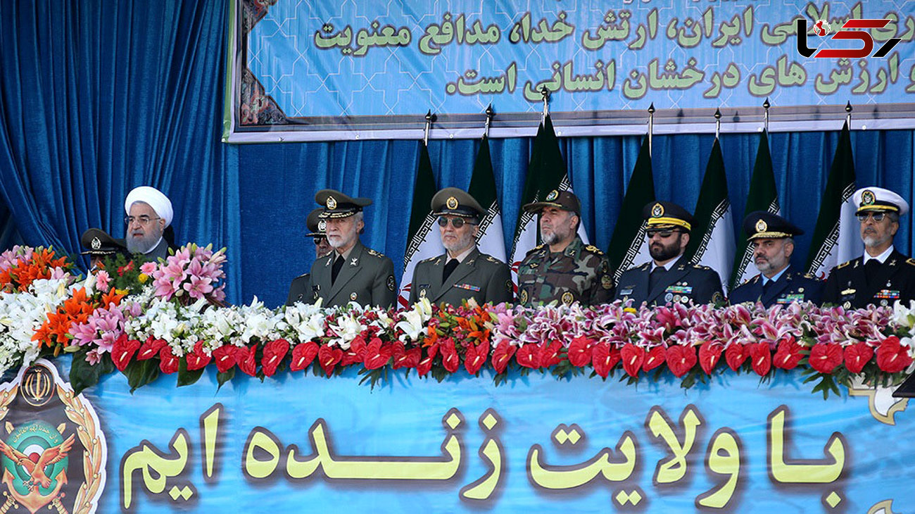 مراسم روز ارتش با حضور روحانی +ویدیو