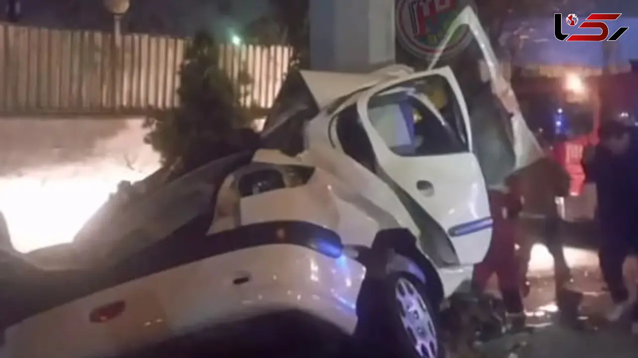 مرگ تلخ 4 مرد جوان در تصادف خیابان دماوند 