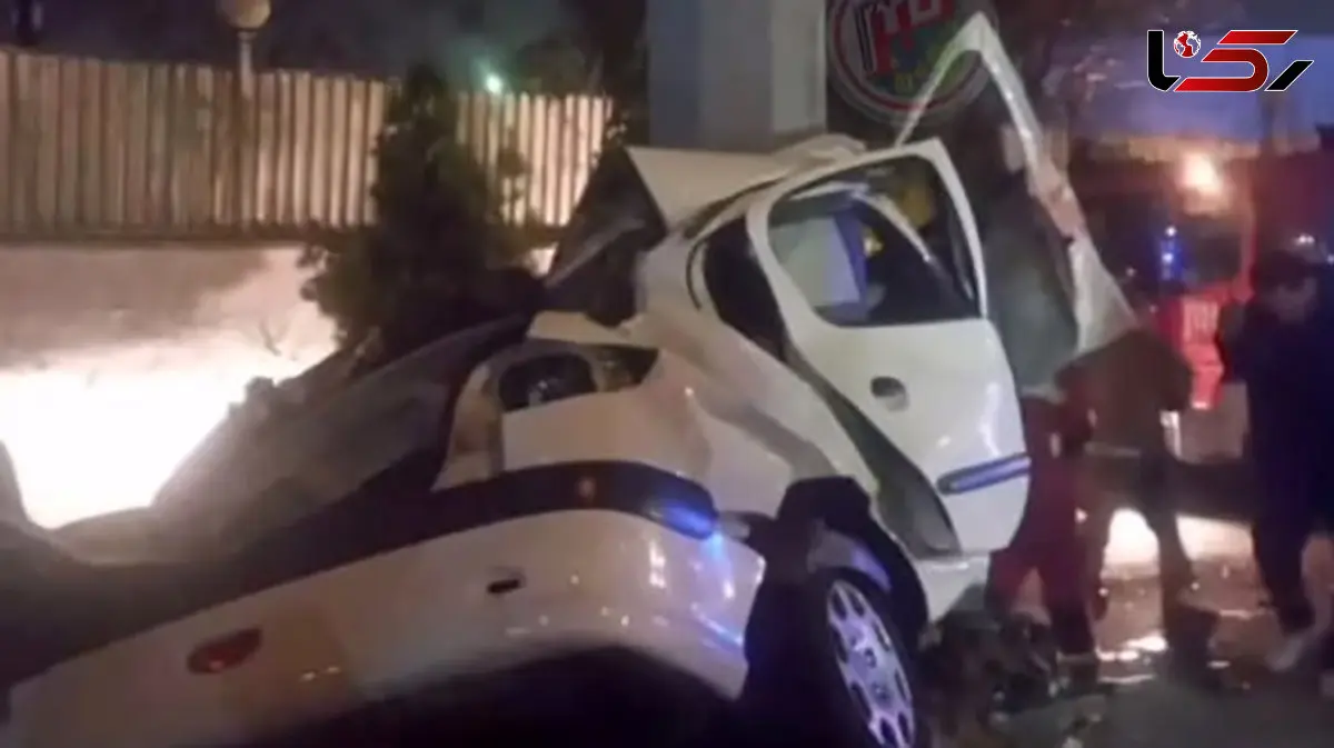 مرگ تلخ 4 مرد جوان در تصادف خیابان دماوند 