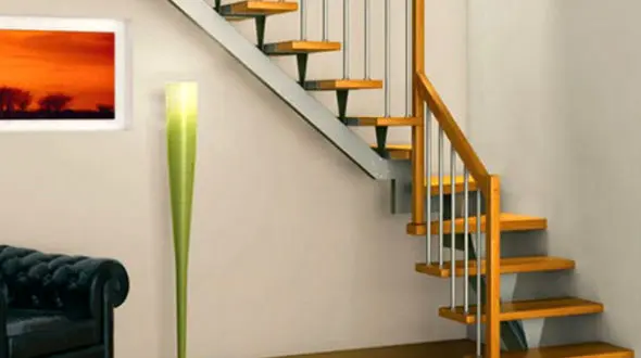 نرده راه پله چوبی در دکوراسیون داخلی