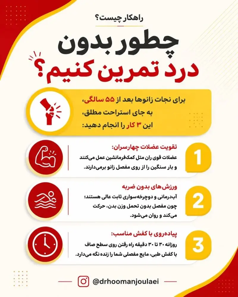 تمرین برای زانو