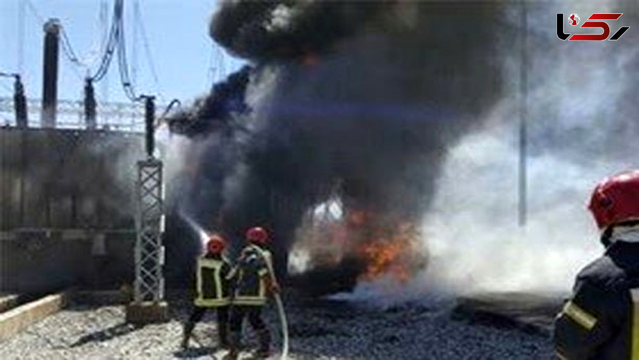 مهار آتش سوزی مخزن نفتی شرکت پتروامید در بوشهر