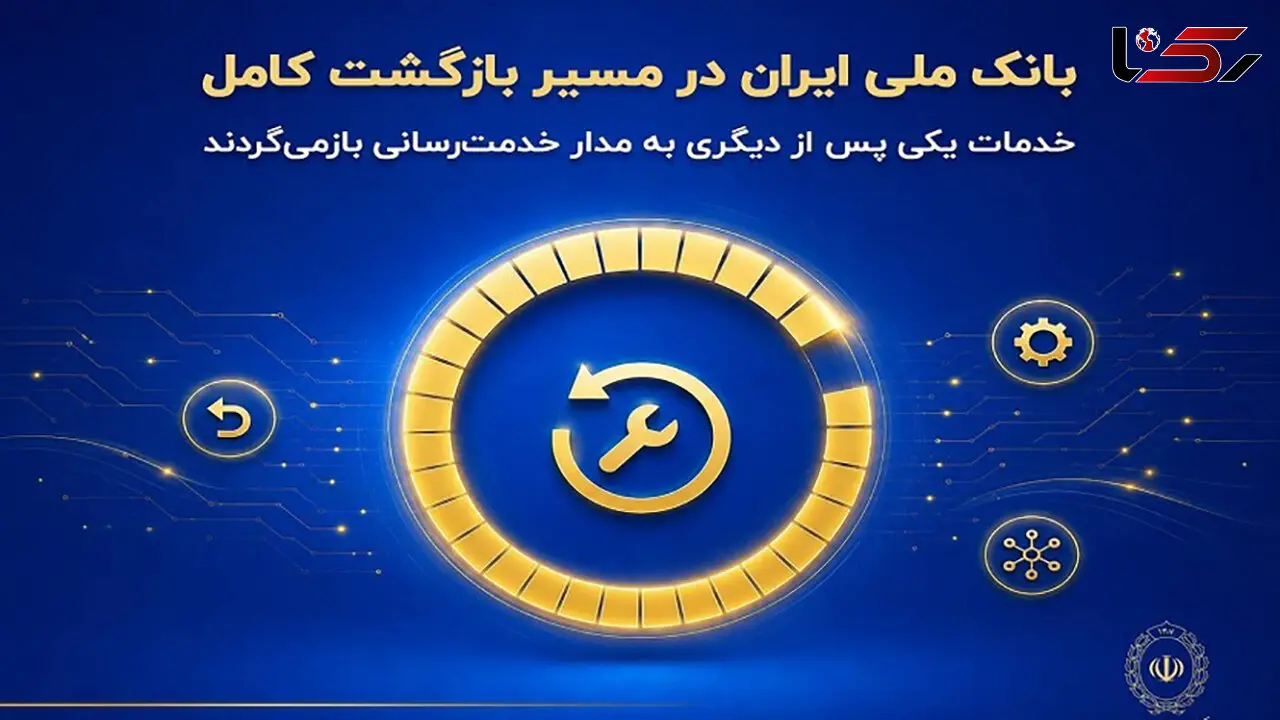 بانک ملی ایران در مسیر بازگشت کامل؛ خدمات یکی پس از دیگری به مدار خدمت‌رسانی بازمی‌گردند