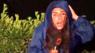 سماجت عجیب  خانم خبرنگار در هوای طوفانی + فیلمی بسیار جالب