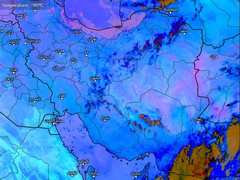  گرد و غبار شرق گسترده و مرکز/13 مرداد 