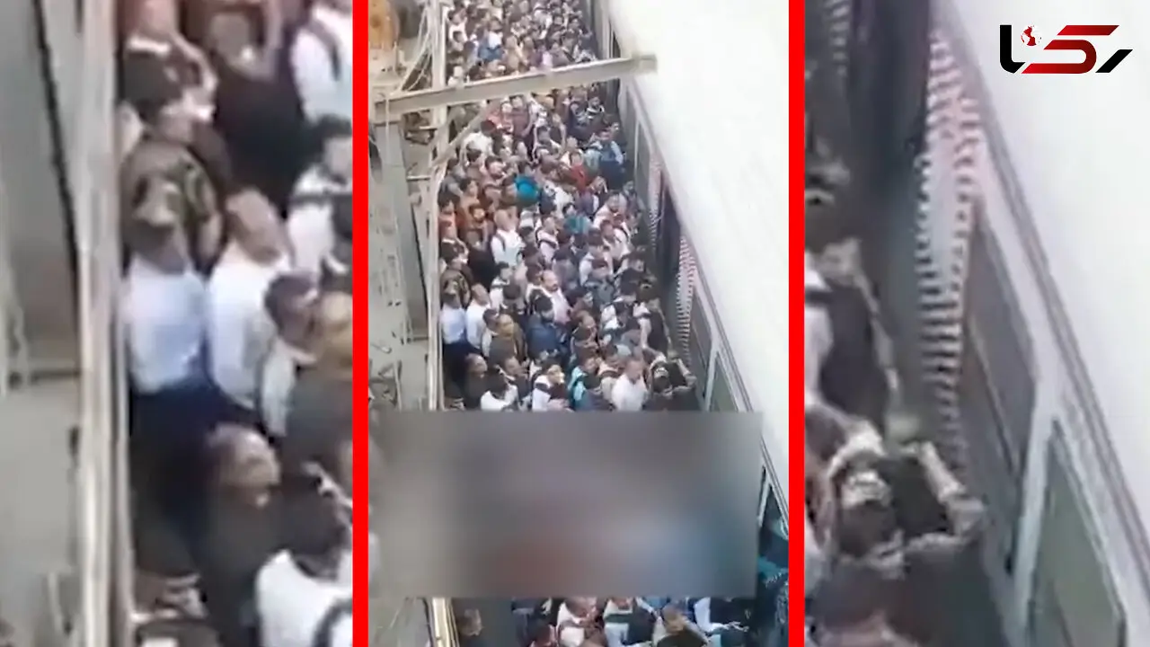 فیلم ازدحام شدید در خط مرکزی راه آهن بمبئی