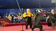 فیلم لحظه وحشتناک حمله خرس خشن به یک زن / تماشاچیان وحشت کردند 