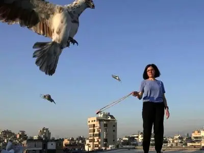 کفتربازی در لبنان؛ زن لبنانی که عشقش به پرواز را نشان می‌ دهد + عکس
