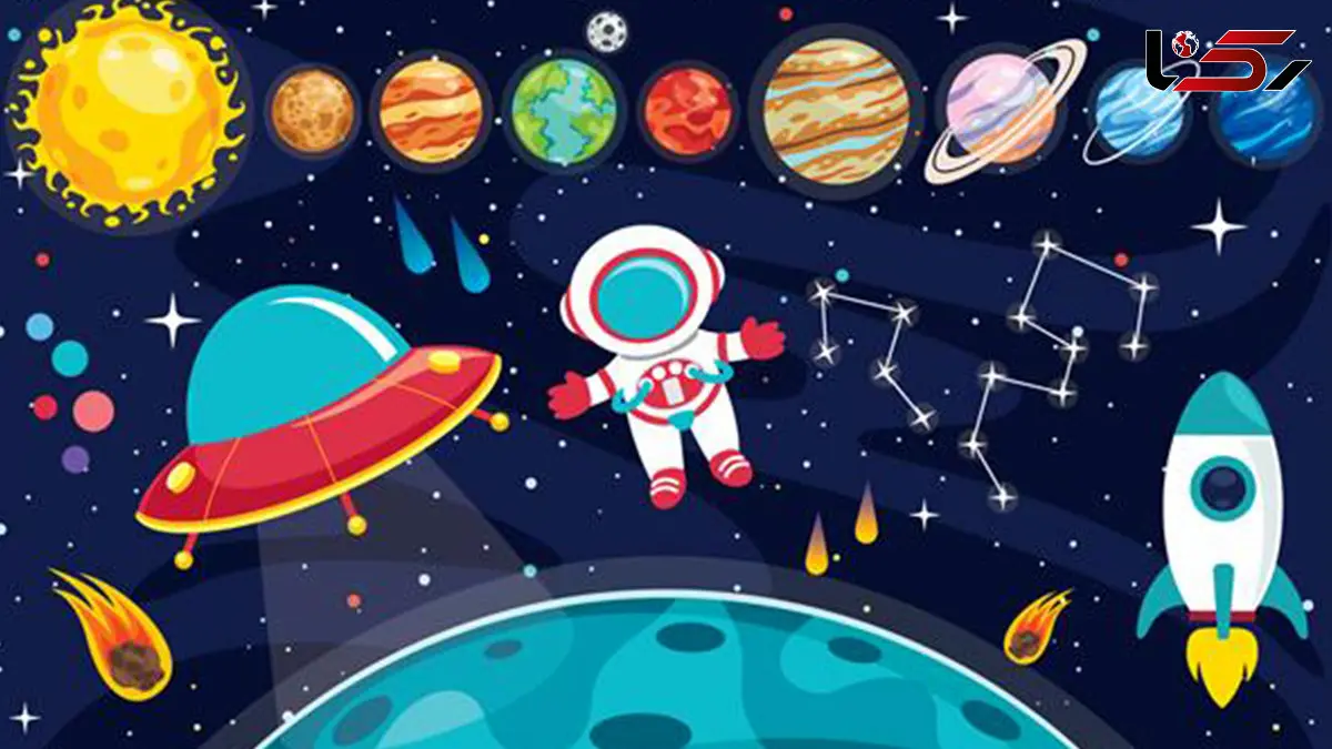 نقاشی کودکانه / فضا نورد بکشیم 