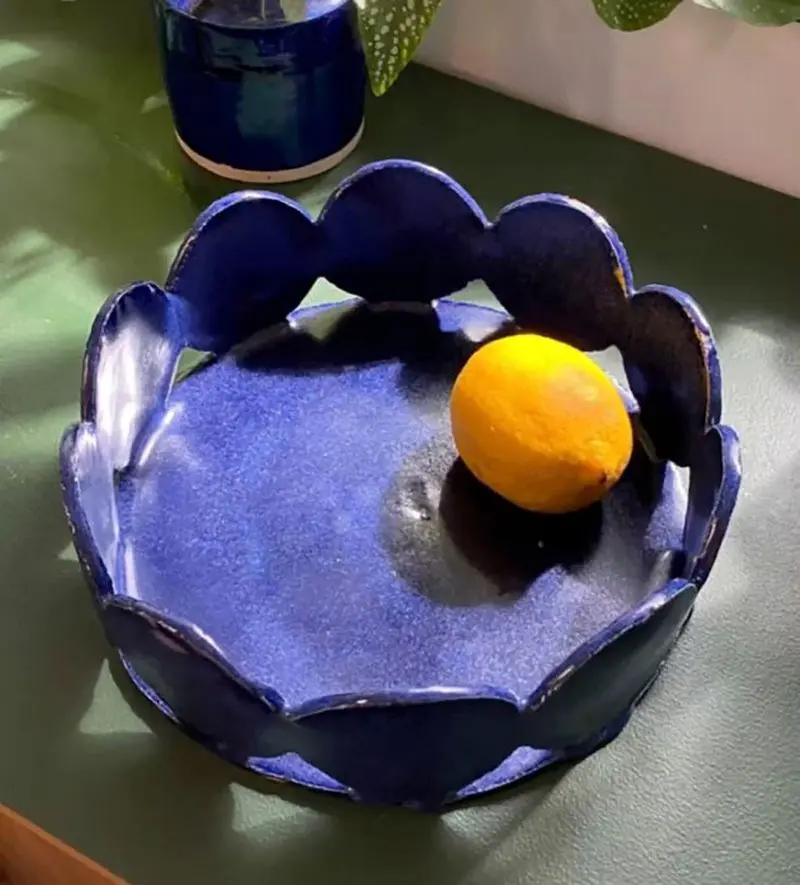 میوه خوری سرامیکی پایه چوبی
