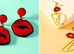 گوشواره طرح لب؛ 15 مدل جذاب و فانتزی که استایل شما را متمایز می‌ کند