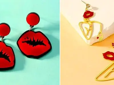 گوشواره طرح لب؛ 15 مدل جذاب و فانتزی که استایل شما را متمایز می‌ کند