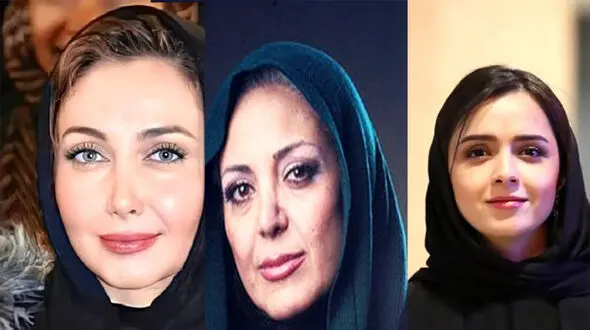  همه خانم بازیگرانی که در شورش زنانه کشف حجاب کردند !  + عکس ها و اسامی !