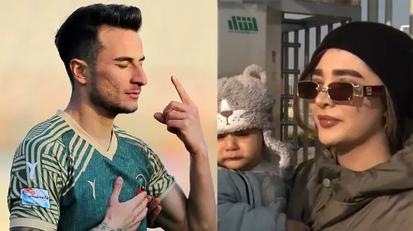 گلزنی به عشق همسر و فرزند! +فیلم  گفت و گوی جالب با همسر گلزن به سپاهان!