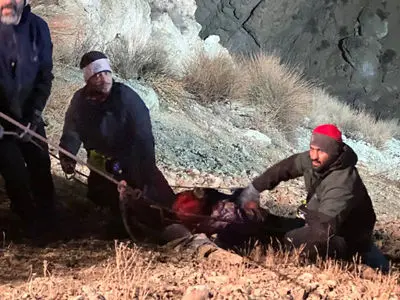 فیلم / سقوط مرگبار پژو 206 به دره 70 متری در بزرگراه خرازی / 2 زن در دم جان باختند