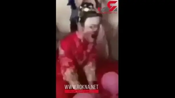 عروس سر سفره عقد داماد را بدجوری ترساند !+فیلم