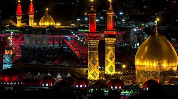 احیای شب عاشورا در کربلا / تصویر حاج قاسم در حرم امام حسین(ع)