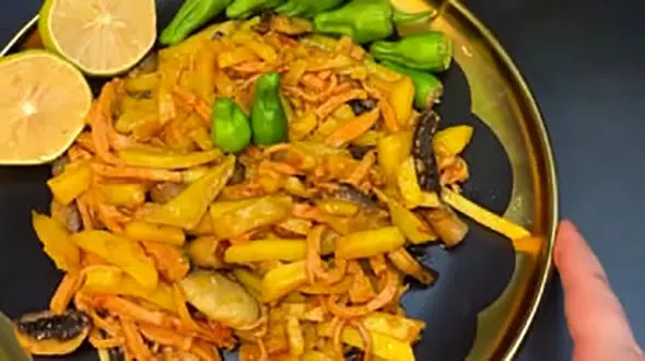 خوراک بلغاری بدون مرغ و گوشت / فیلم