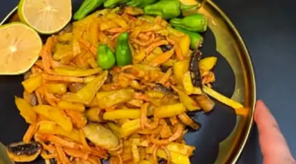 خوراک بلغاری بدون مرغ و گوشت / فیلم